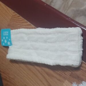 North Point Cable Knit Headband with Sherpa NWT